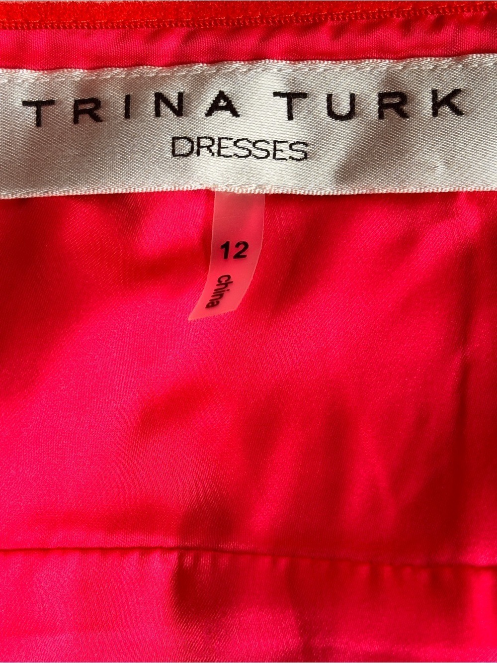 Trina Turk Hot Pink Silk Halter Mini Dress Size 12 - Picture 6 of 9